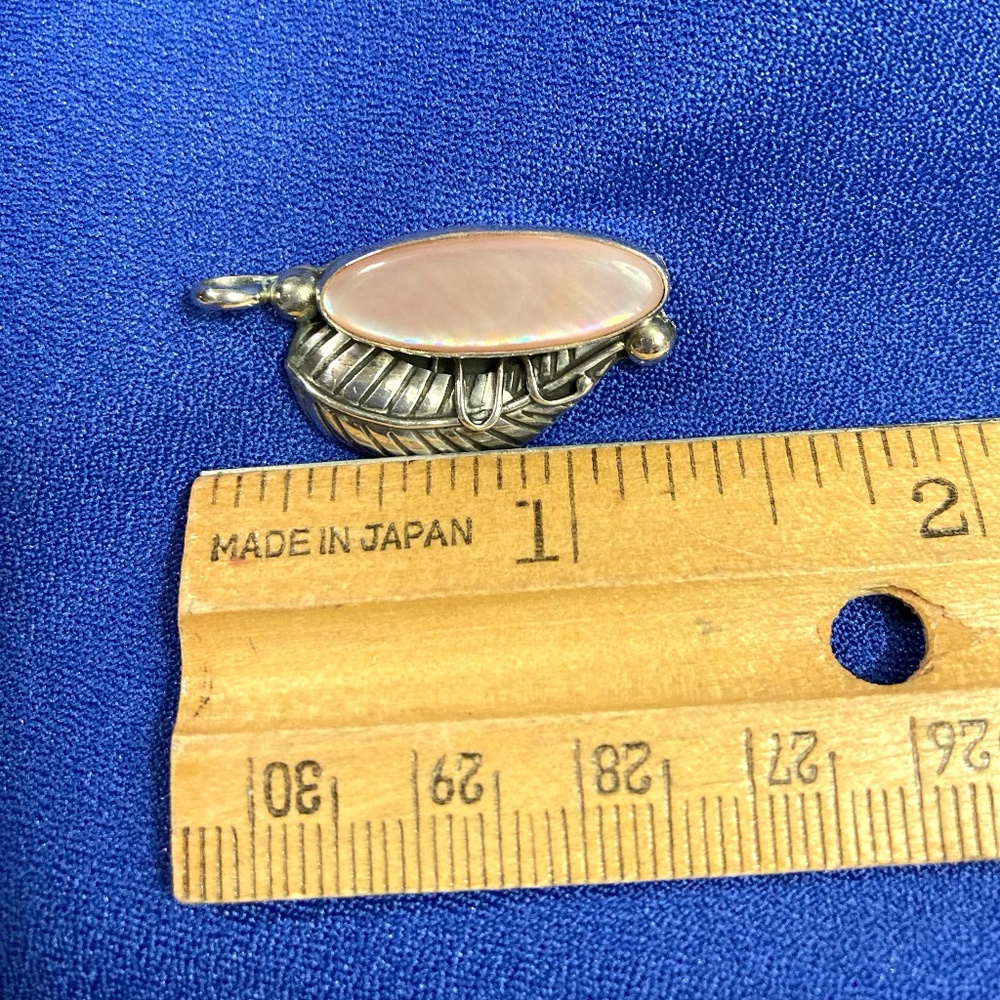 Sterling Silver Mother-of-Pearl Pendant - Picture 2 of 5
